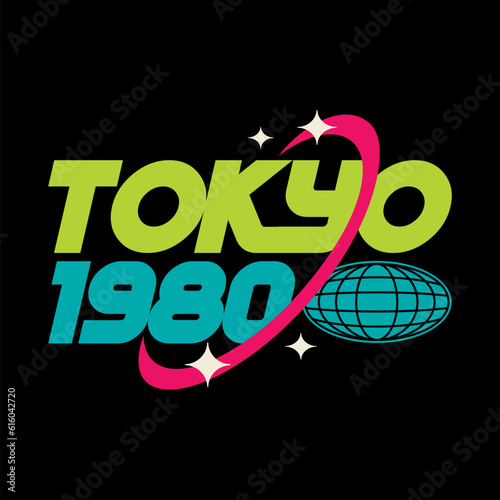 Tokyo japan city streetwear y2k style vintage fashion vector design icon illustration. Tshirt, poster, banner, fashion, slogan shirt, sticker, flyer