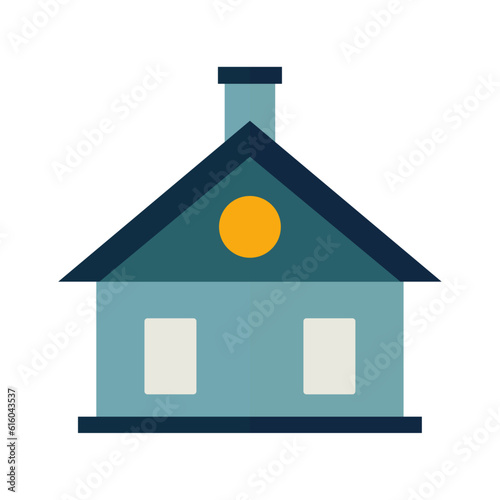 illustration of Rustic Farmhouse backside icon isolated on white background using vector illustration art
