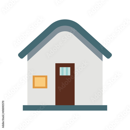 illustration of house icon gaming house isolated on white background using vector illustration