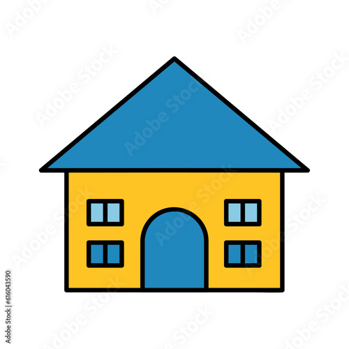 mini cute house gaming illustration isolated on white background using vector illustration art