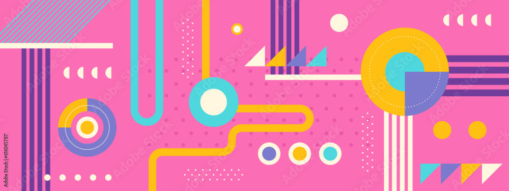 Fototapeta premium vector abstract banners with colorful shapes