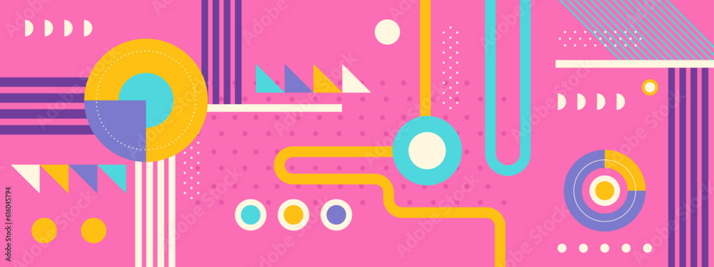 Vector abstract banner pattern background template geometric border design composition