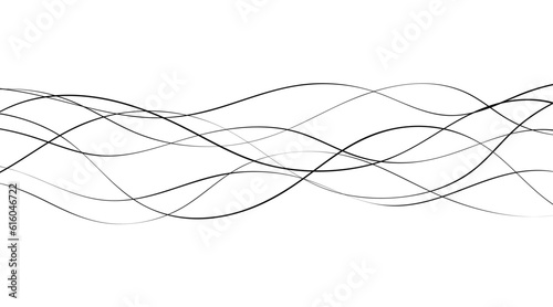 Vector illustration of horizontal wavy lines background