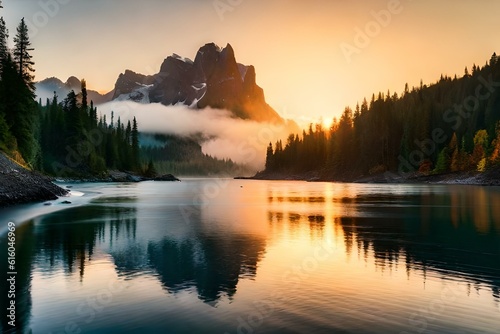 sunrise in the mountains