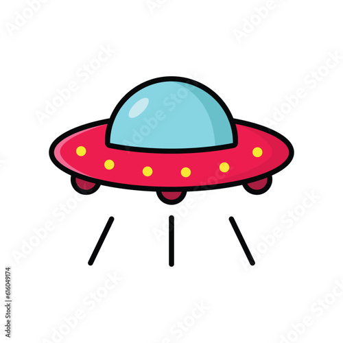 ufo icon vector design template in white background