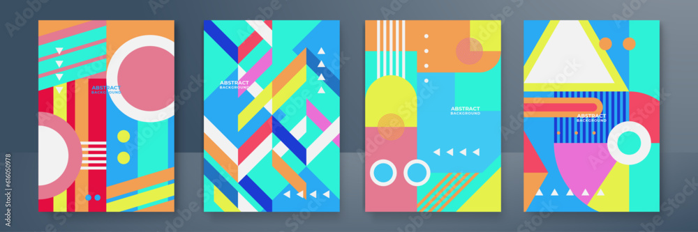 Fototapeta premium Vector abstract classic concept colorful poster template