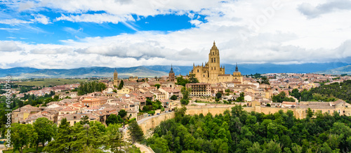 Cathedral of Segovia and the fortified town, Segovia, Castilla y León, Spain