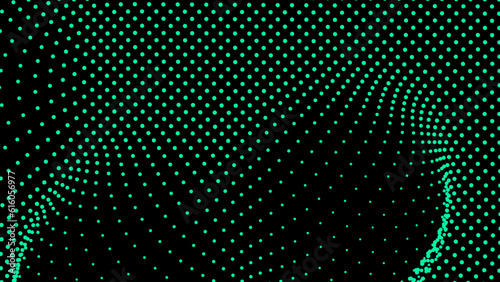 Dome-shaped protrusion part seine by stretching mesh for the illusion three-dimensional deformation of the surface. Screen media video trippy. Mesh LCD display. Scale size different hole space.