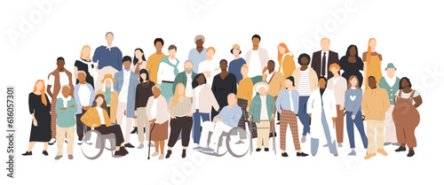 People stand side by side together. 