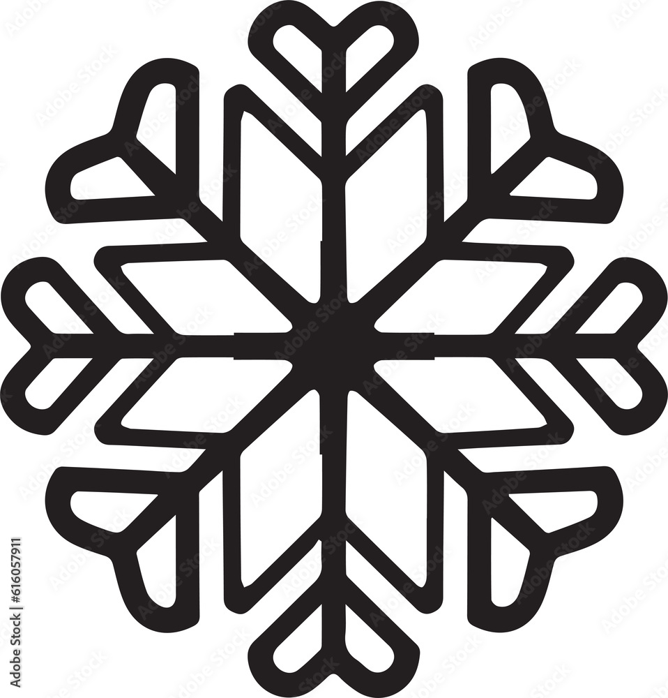 snowflake in flat style isolated on background snowflake in flat style isolated on background