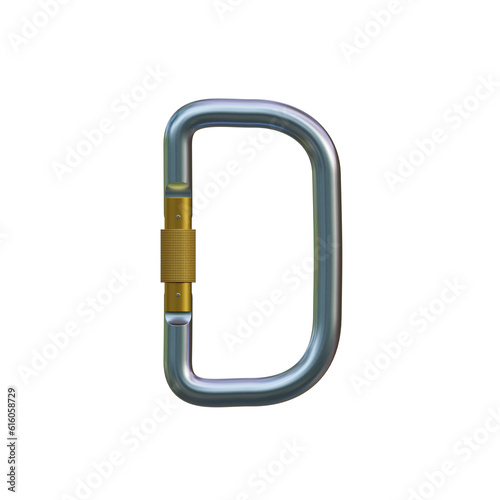 Carabiner Tech 3D Alphabet or PNG Letters