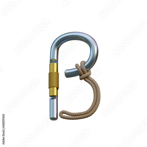 Carabiner Tech 3D Alphabet or PNG Letters © deeezy