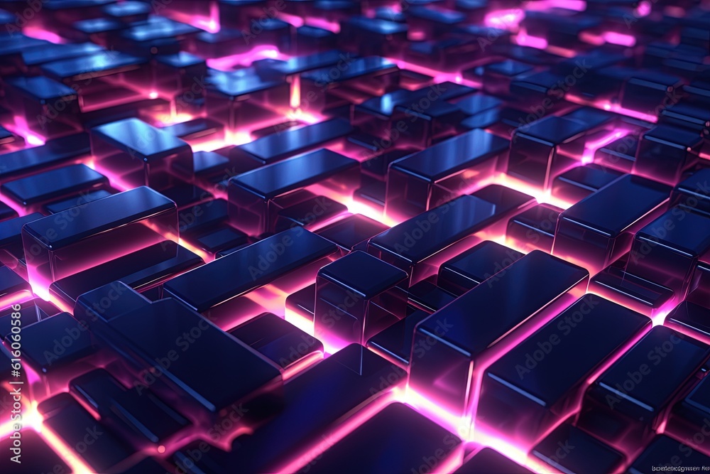 abstract futuristic background with pink blue glowing neon moving high speed wave lines and bokeh lights. Data transfer concept Fantastic wallpaper, Ai Generative abstract futuristic background with pink blue glowing neon moving high speed wave lines and bokeh lights. Data transfer concept Fantastic wallpaper, Ai Generative