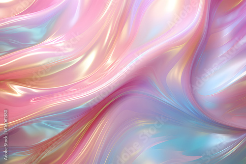 Silky abstract liquid in pastel neon colors mixed together