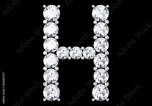 Diamond letters with gemstones (high resolution 3D image)
