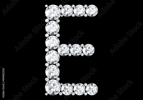 Diamond letters with gemstones (high resolution 3D image)