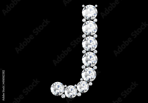 Diamond letters with gemstones (high resolution 3D image)