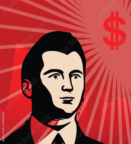 Businessman with dollar sigh