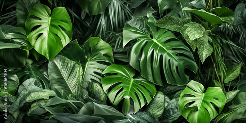 Tropische grüne Blätter KI