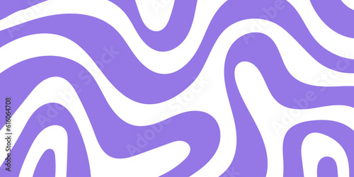 Horizontal abstract background with colorful wave pattern. Trendy vector illustration in retro style 60s, 70s.