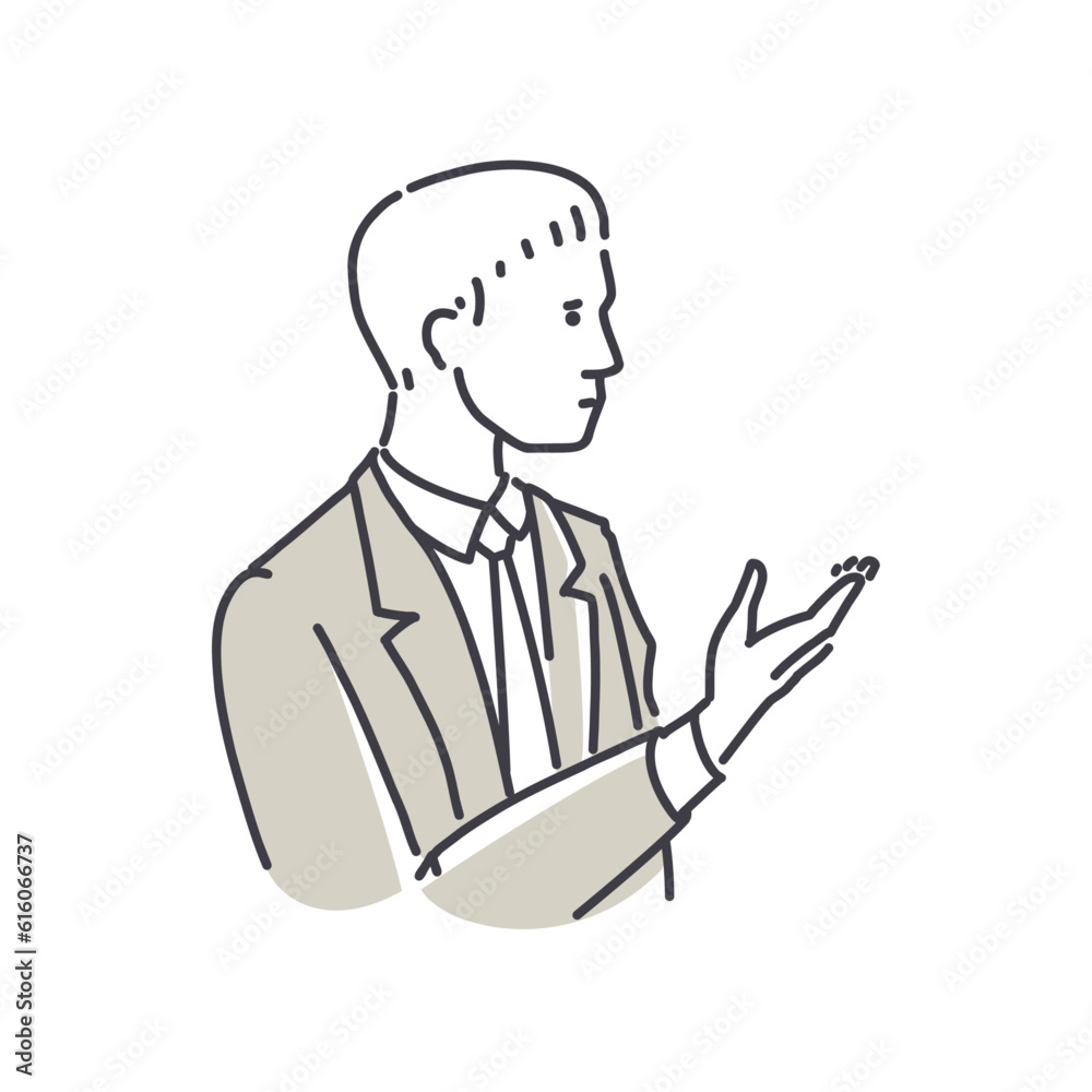 Successful man employee at job interview. Simple style outline flat vector illustrations. Office scenes. Workflow concept. Perfect for web and marketing, social media, creative process, app design. Successful man employee at job interview. Simple style outline flat vector illustrations. Office scenes. Workflow concept. Perfect for web and marketing, social media, creative process, app design.