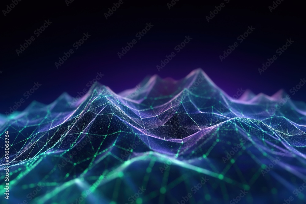 abstract futuristic background with pink blue glowing neon moving high speed wave lines and bokeh lights. Data transfer concept Fantastic wallpaper, Ai Generative abstract futuristic background with pink blue glowing neon moving high speed wave lines and bokeh lights. Data transfer concept Fantastic wallpaper, Ai Generative