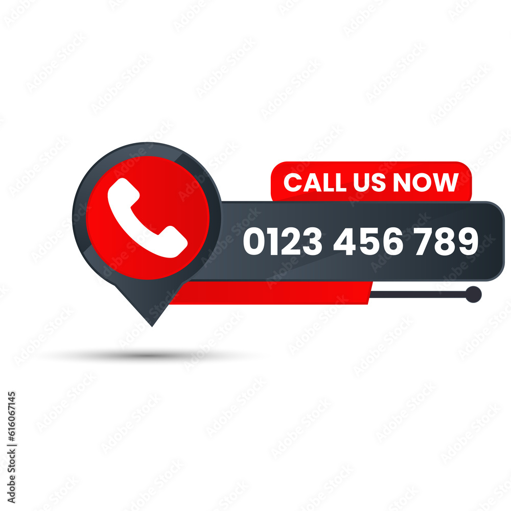 Transparent Button Call Us And Sign With Phone Number Transparent Button Call Us And Sign With Phone Number