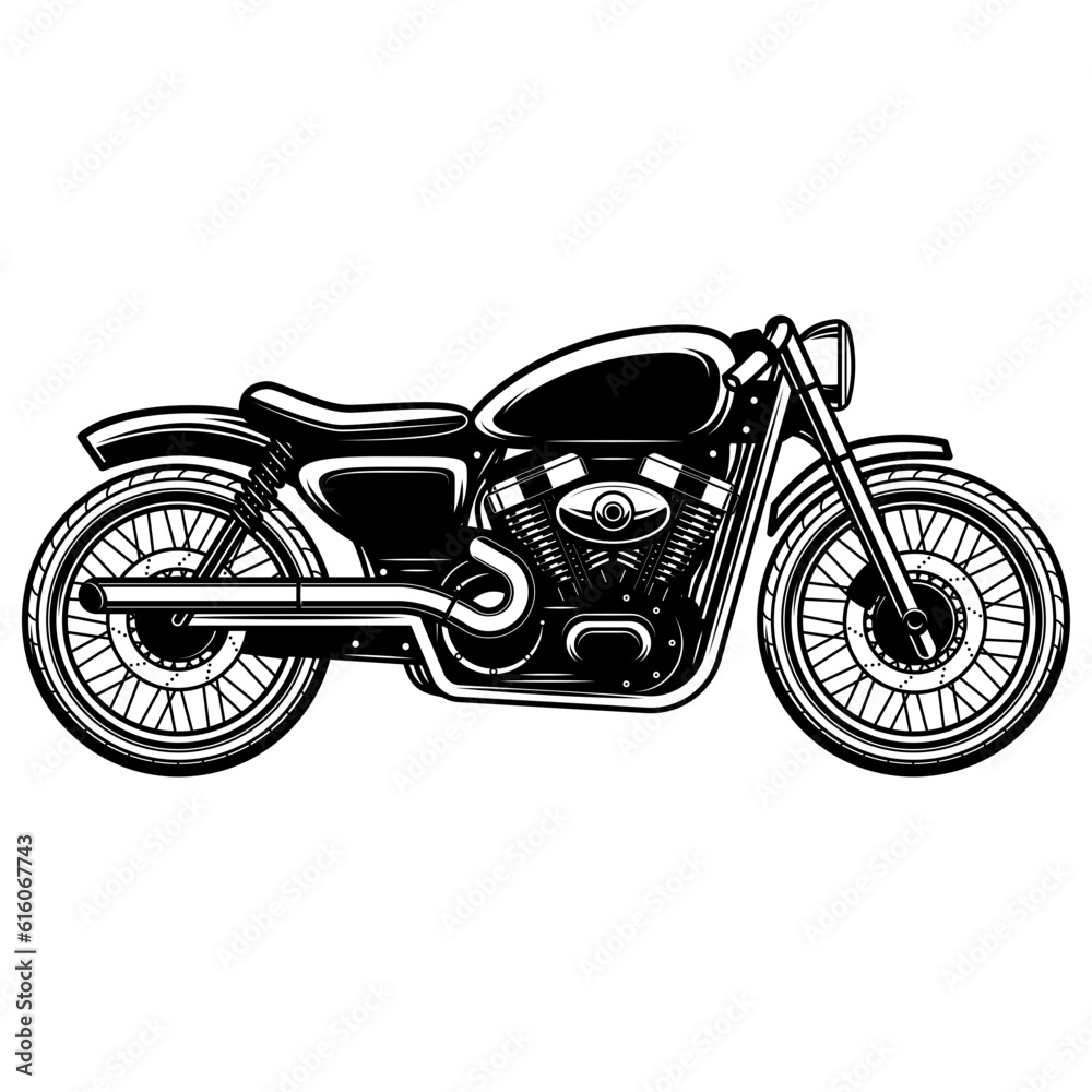 motorcycle isolated on white background