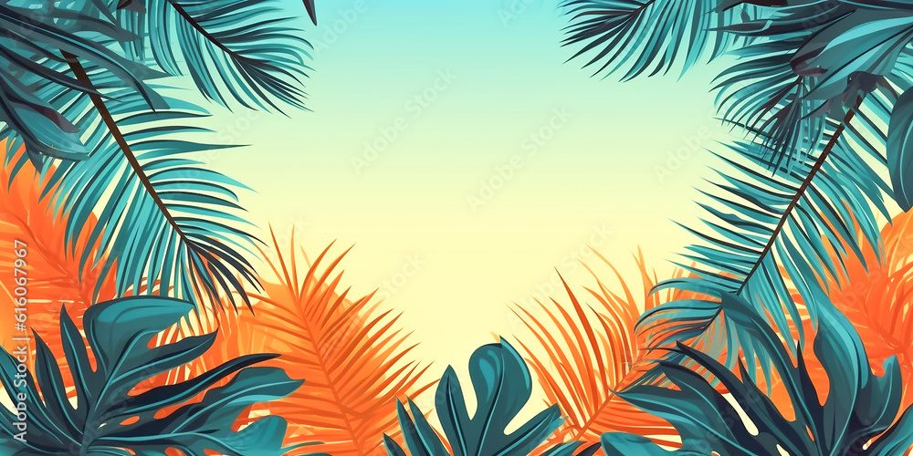 Tropischer Hintergrund KI