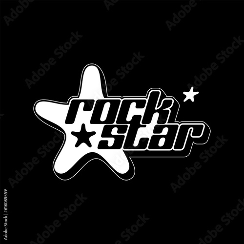 rock star typography tee shirt design vector illustration .
