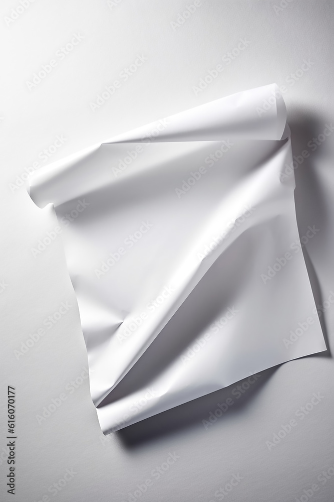 Leeres, weißes Blatt Papier KI Leeres, weißes Blatt Papier KI