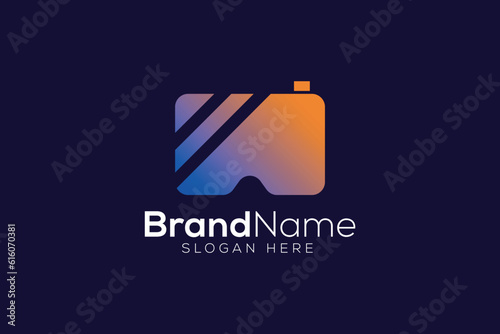 VR headset logo design template