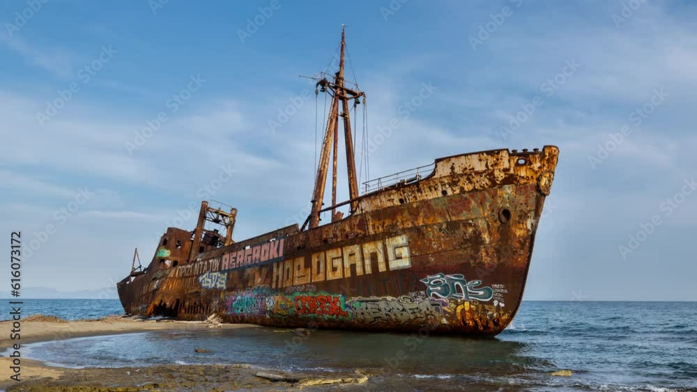 Dimitrios shipwreck in the peloponnese greece Dimitrios shipwreck in the peloponnese greece