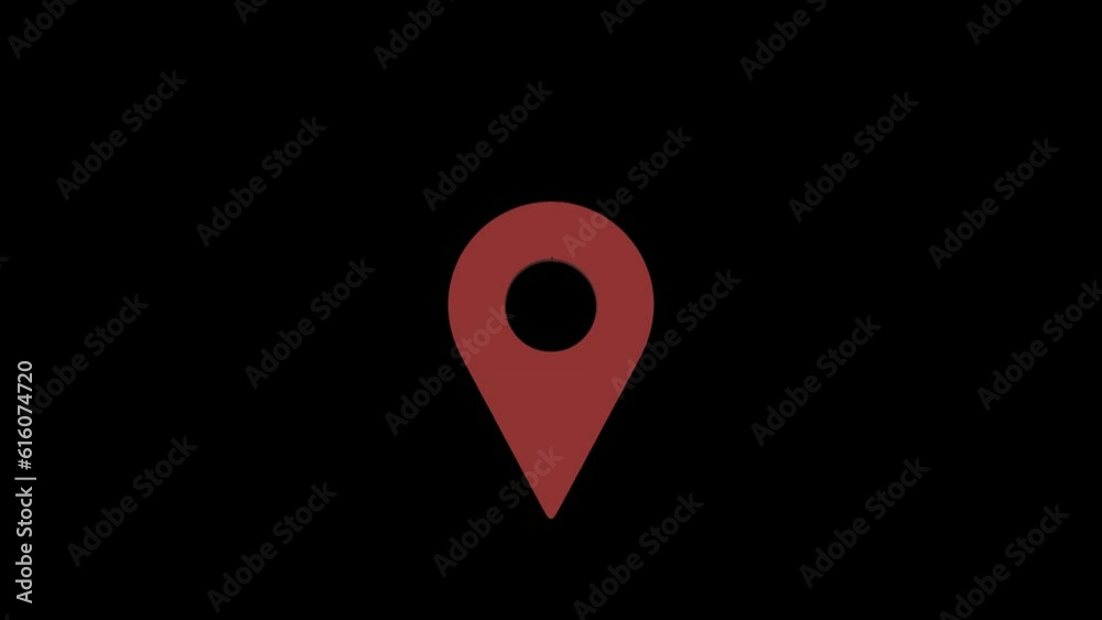 gps icon 3d animation Alpha channel gps icon 3d animation Alpha channel