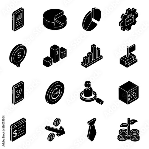 Pack of Data and Management Solid Icons

