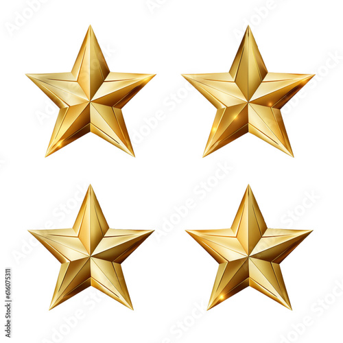 set star in 3d style white background.