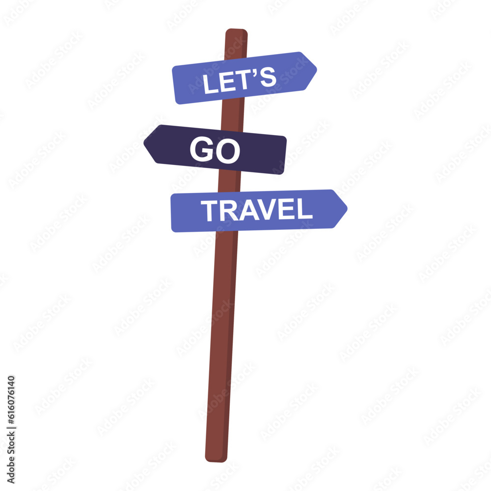Fototapeta premium Direction Board Illustration