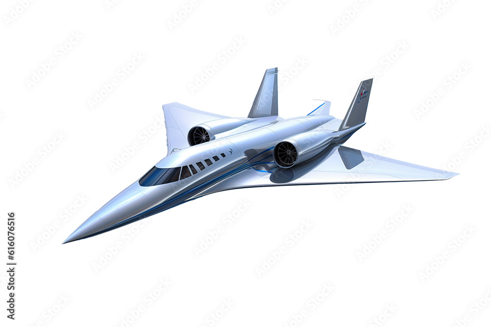 Airplane of Tomorrow, transparent background (PNG). Generative AI. Airplane of Tomorrow, transparent background (PNG). Generative AI.