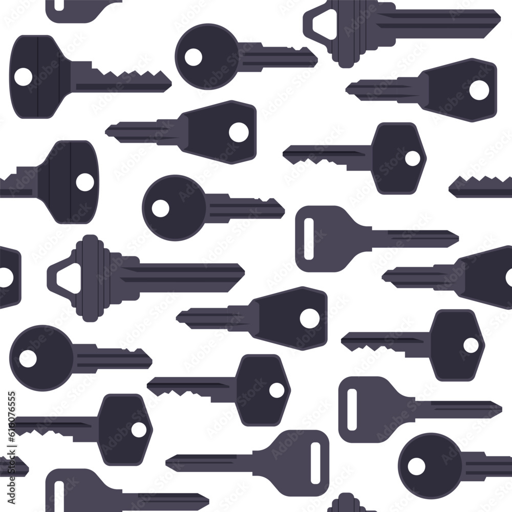 Vector deep dark blue key seamless pattern on a white background. Vector deep dark blue key seamless pattern on a white background.