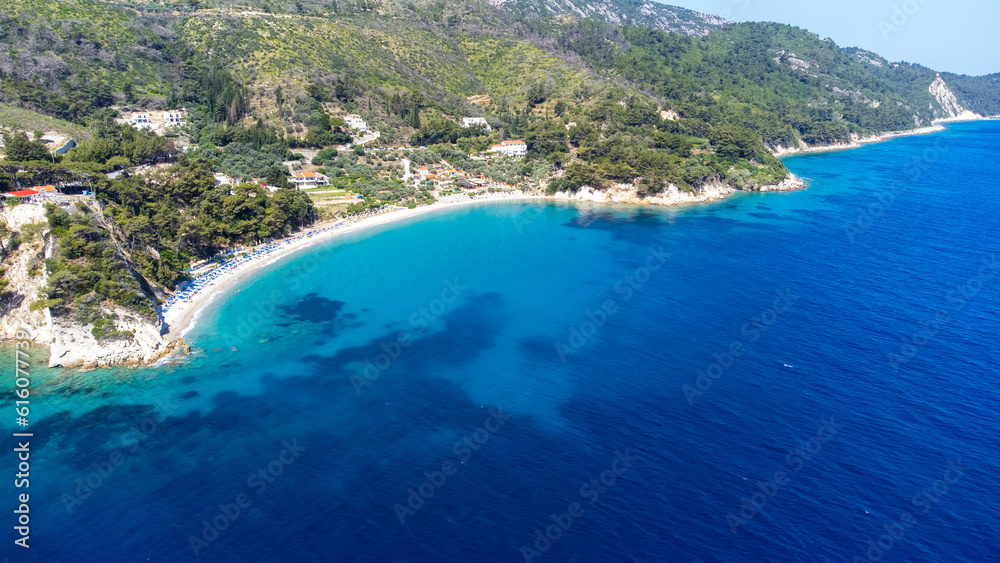 Best beaches of Samos island - Greece. Tsambou beach.