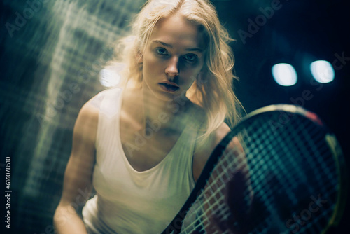Woman playing Tennis
