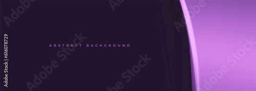 Dark violet and pink modern abstract banner. Pink and violet wide vector abstract background. 