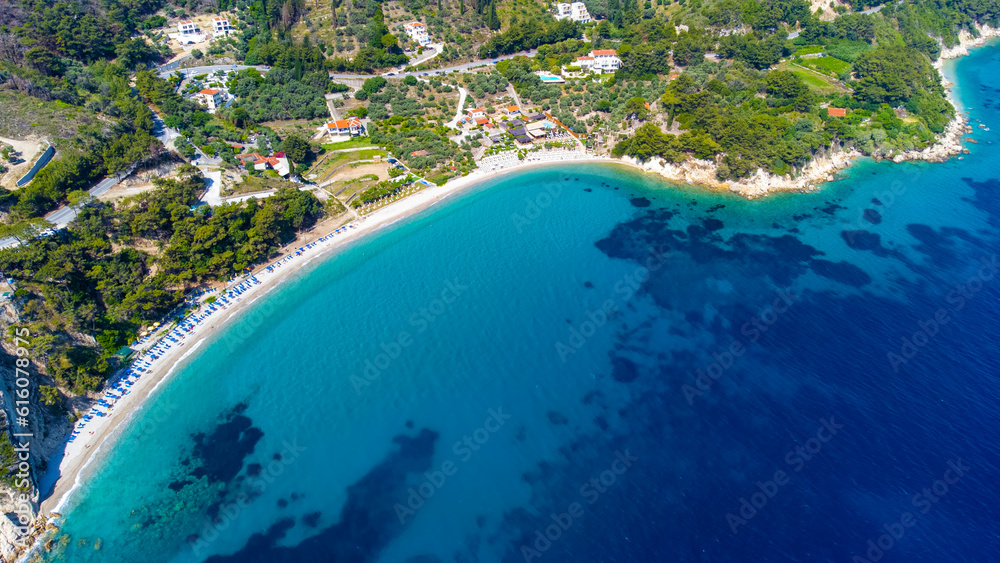 Best beaches of Samos island - Greece. Tsambou beach.