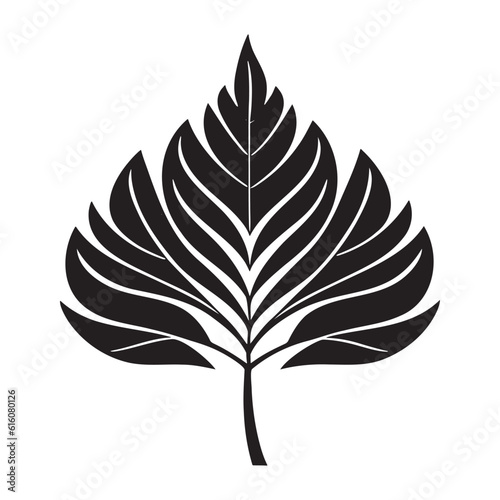 Abstract leaf silhouette logo isolated on white background