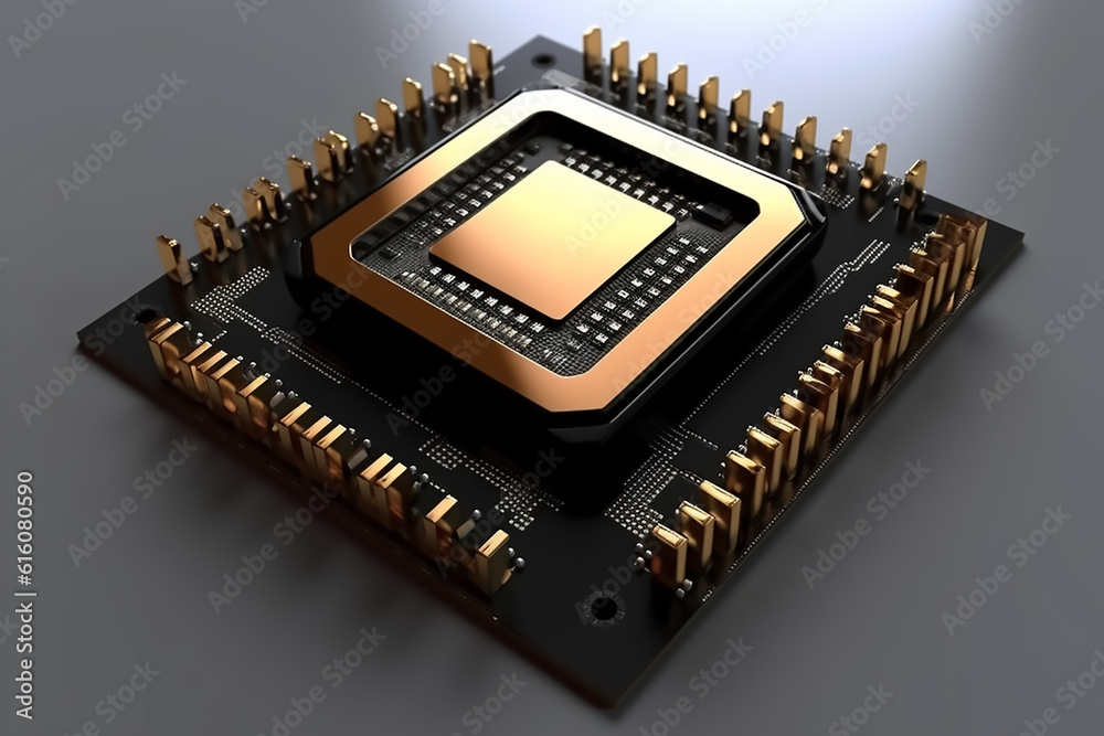 Computer micro chip with motherboard technology Computer micro chip with motherboard technology