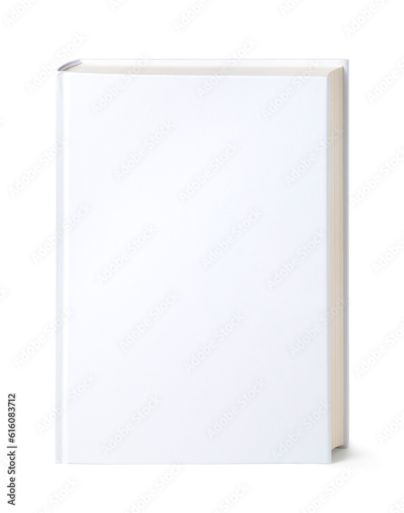 A white book isolated on white background A white book isolated on white background