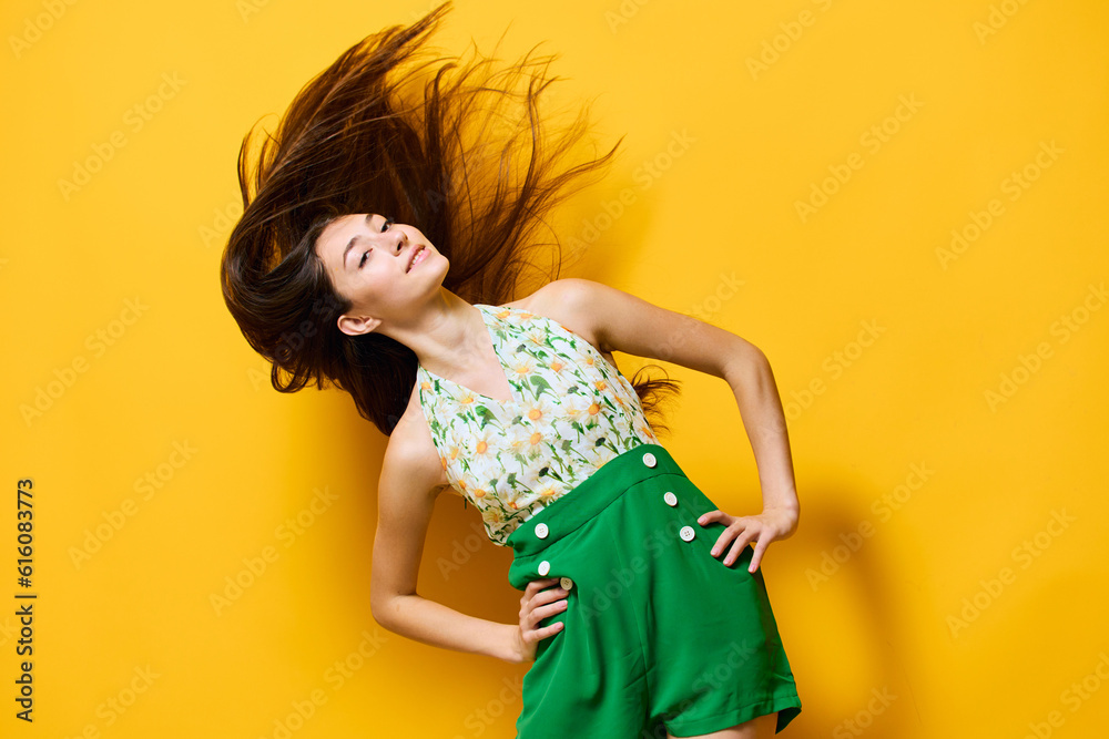 beautiful woman girl trendy fashion young happy yellow emotion stylish style beautiful woman girl trendy fashion young happy yellow emotion stylish style