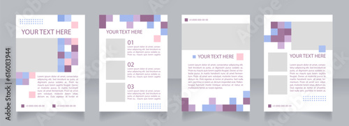Hospitality industry promotion blank brochure layout design. Vertical poster template set with empty copy space for text. Premade corporate reports collection. Editable flyer paper pages