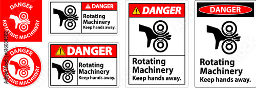 Danger Sign Rotating Machinery Keep Hands Away