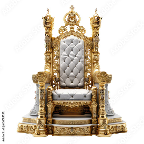 Fototapet luxury throne isolated on white